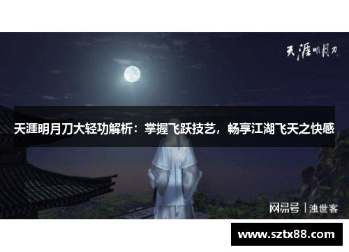 天涯明月刀大轻功解析：掌握飞跃技艺，畅享江湖飞天之快感
